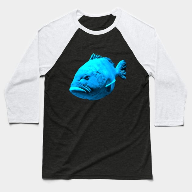 cool fish in the blue color of the sea Baseball T-Shirt by rh_naturestyles